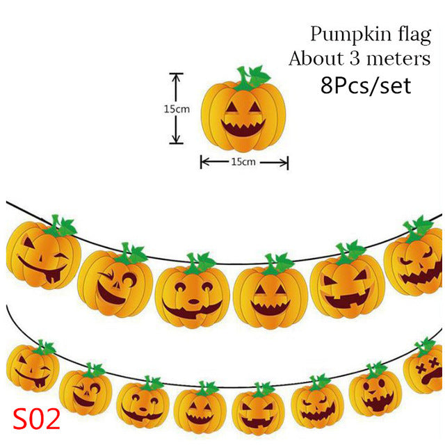 Halloween Colorful Banners for Bar and Store Decor
