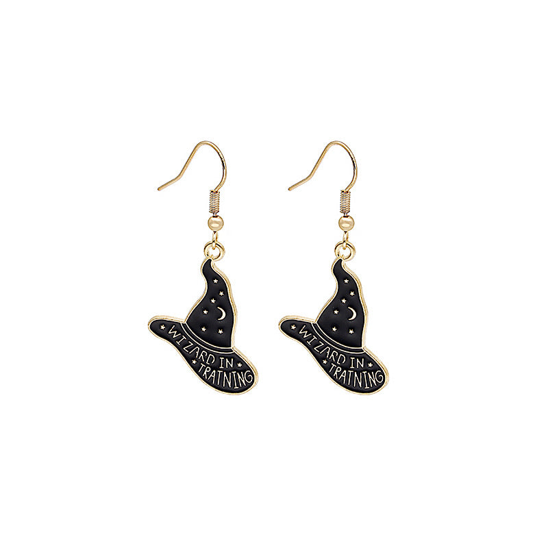 Halloween Novelty Cartoon Bat Cat Earrings for Women