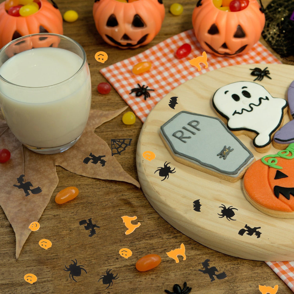 Halloween Party Decorations with Pumpkins and Bats