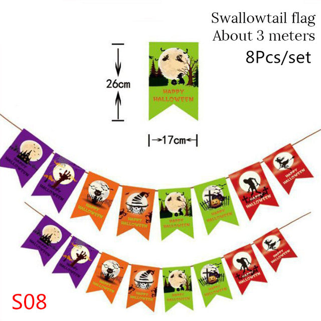 Halloween Colorful Banners for Bar and Store Decor