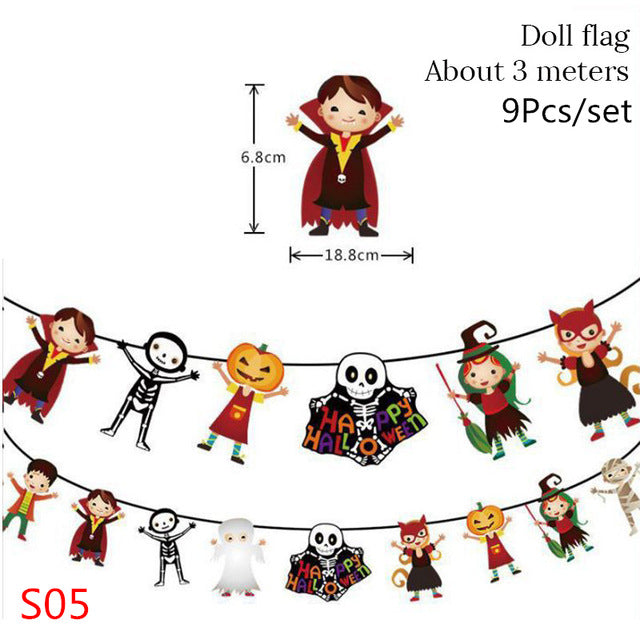 Halloween Colorful Banners for Bar and Store Decor