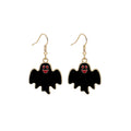 Halloween Novelty Cartoon Bat Cat Earrings for Women