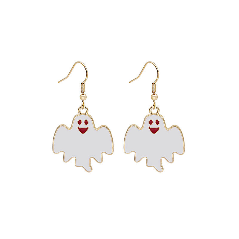 Halloween Novelty Cartoon Bat Cat Earrings for Women