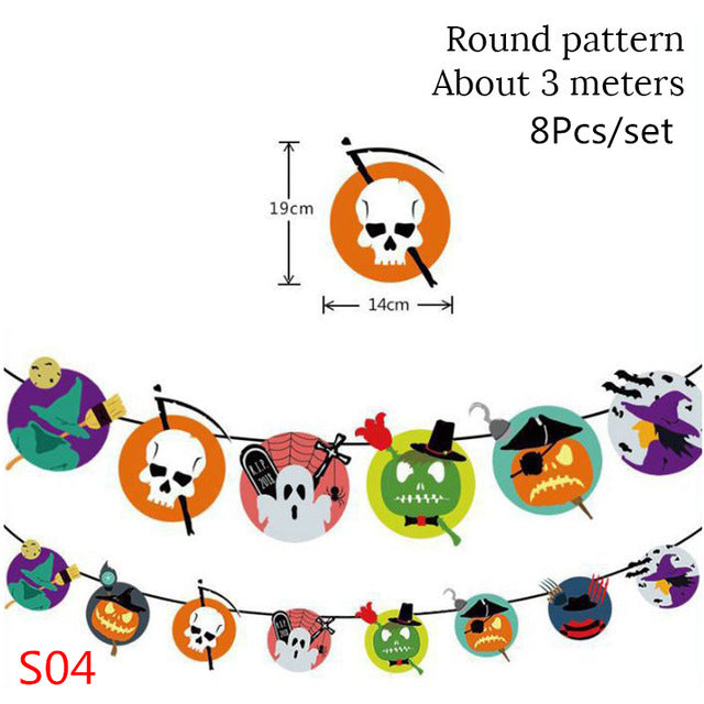 Halloween Colorful Banners for Bar and Store Decor