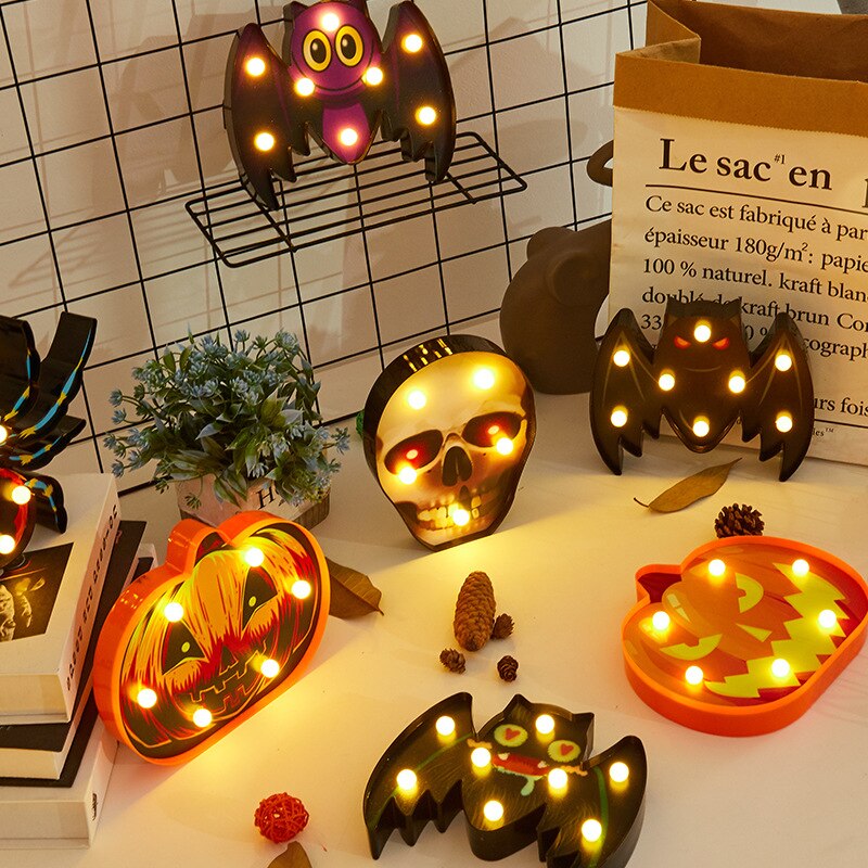 Halloween LED Pumpkin & Bat String Lights