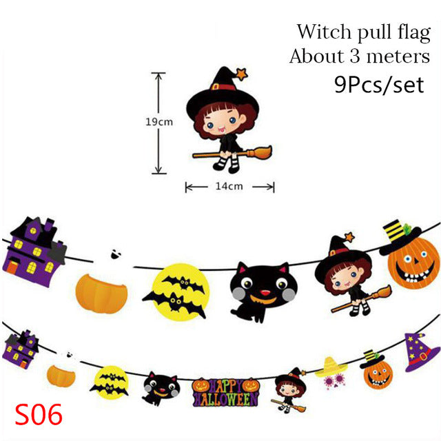 Halloween Colorful Banners for Bar and Store Decor