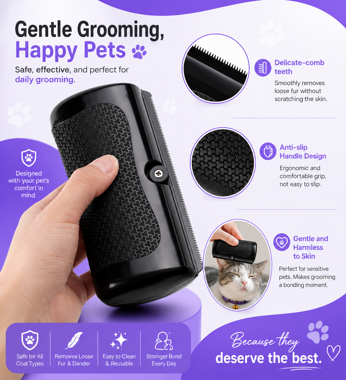 Noventra™ FurAway Grooming Comb